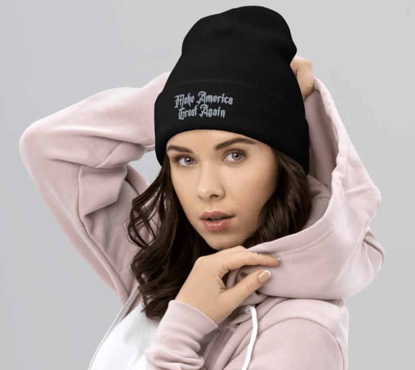 Dark Gothic Maga Cuffed Beanie