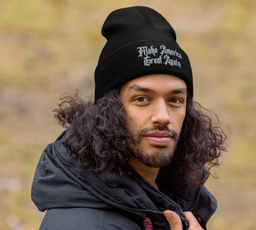 Dark Gothic Maga Cuffed Beanie