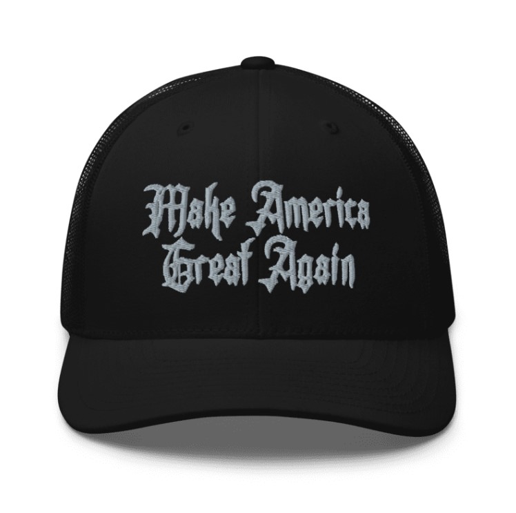 Dark Gothic MAGA Trucker Hat