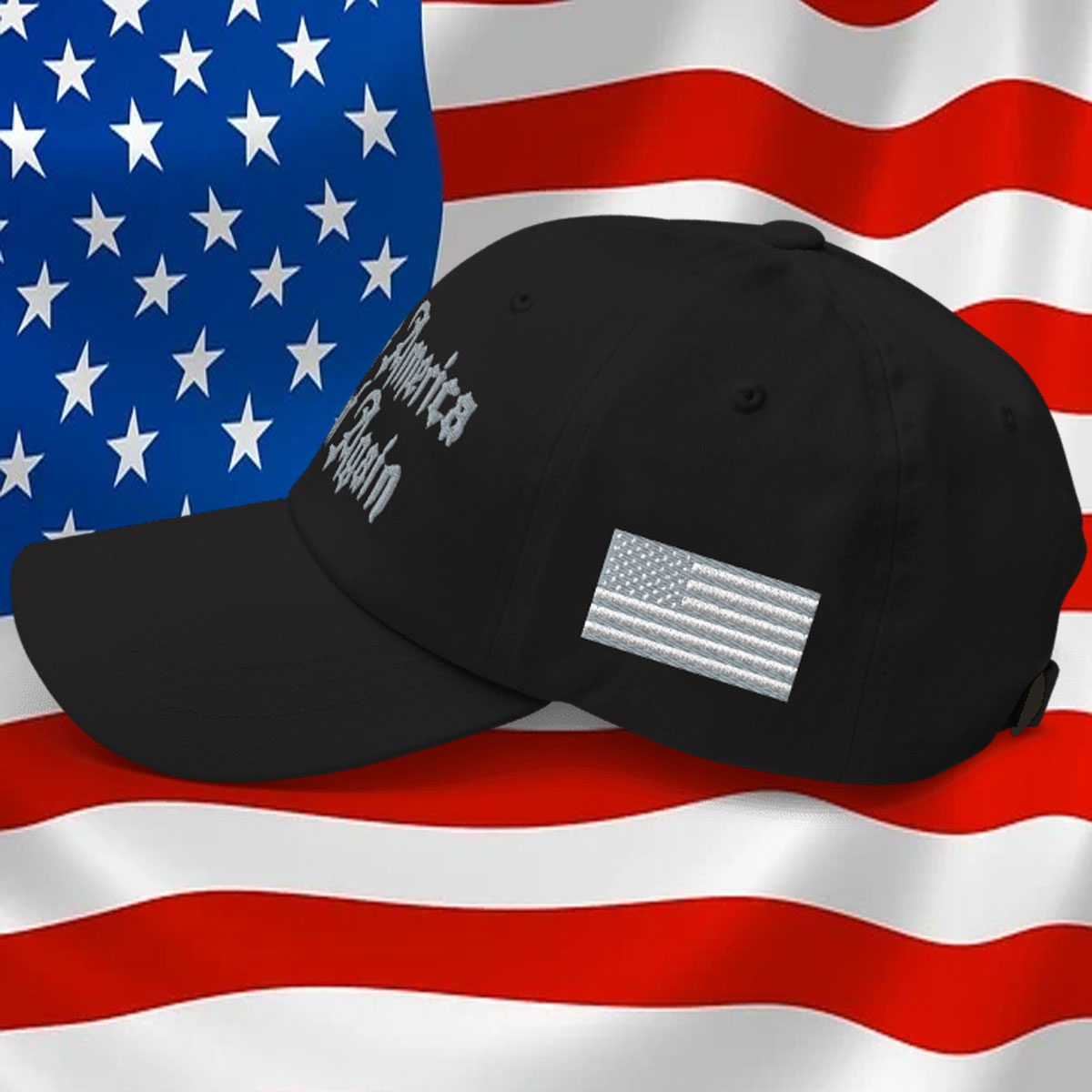 Dark Gothic Never Surrender Maga Hat