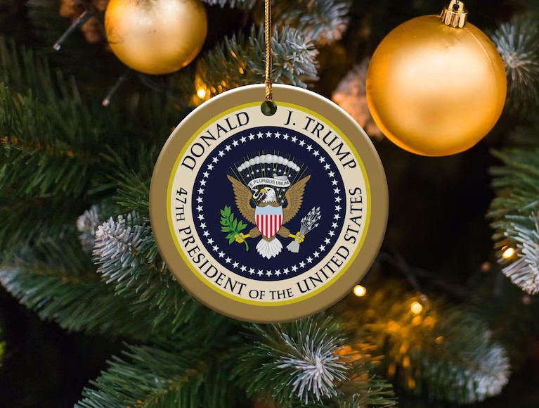 Donald Trump 47th President Ornament