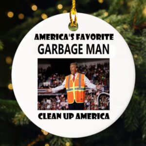 Donald Trump Garbage Man Ornament