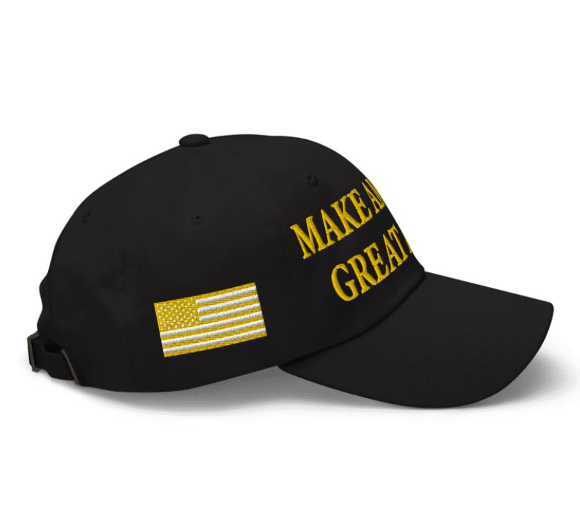 Gold MAGA Hat - Inspired by Trump Michigan Rally