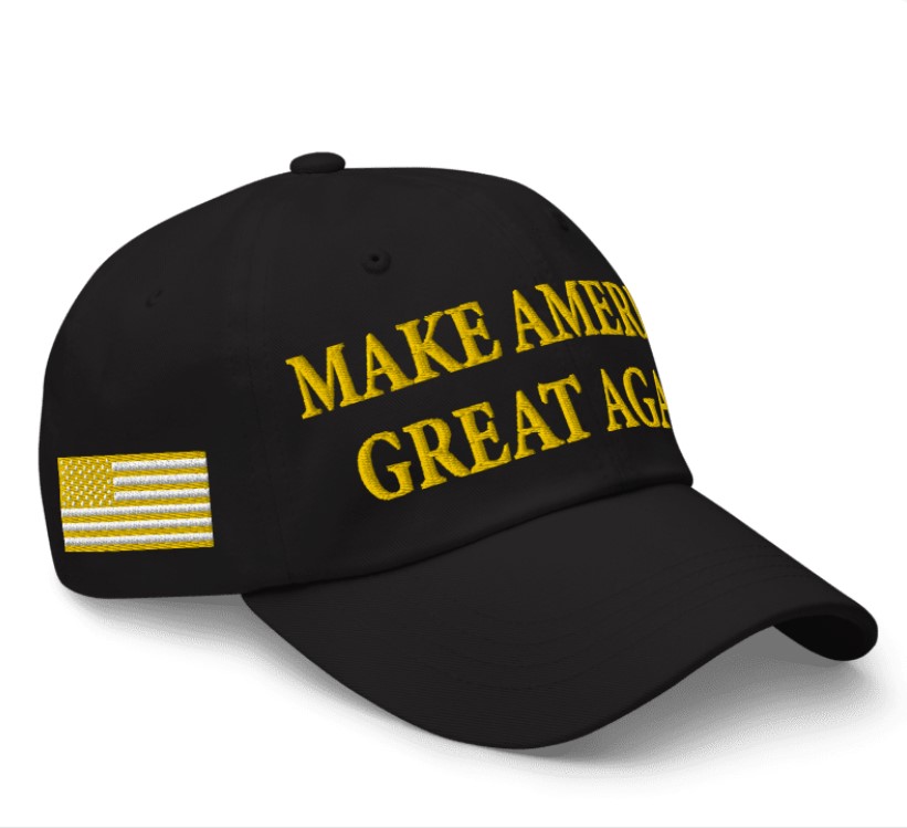 Gold MAGA Hat - Inspired by Trump Michigan Rally