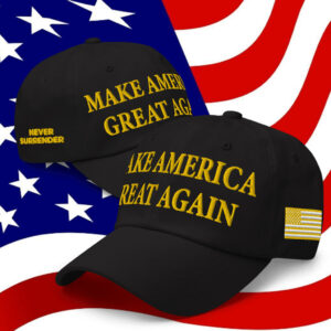 HOT! Gold Dark Maga Hat