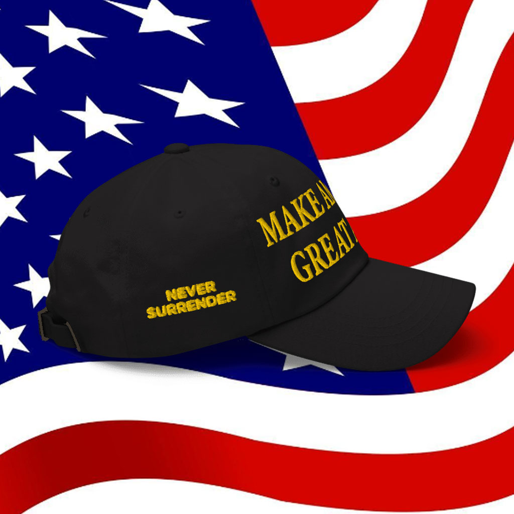 HOT! Gold Dark Maga Hat
