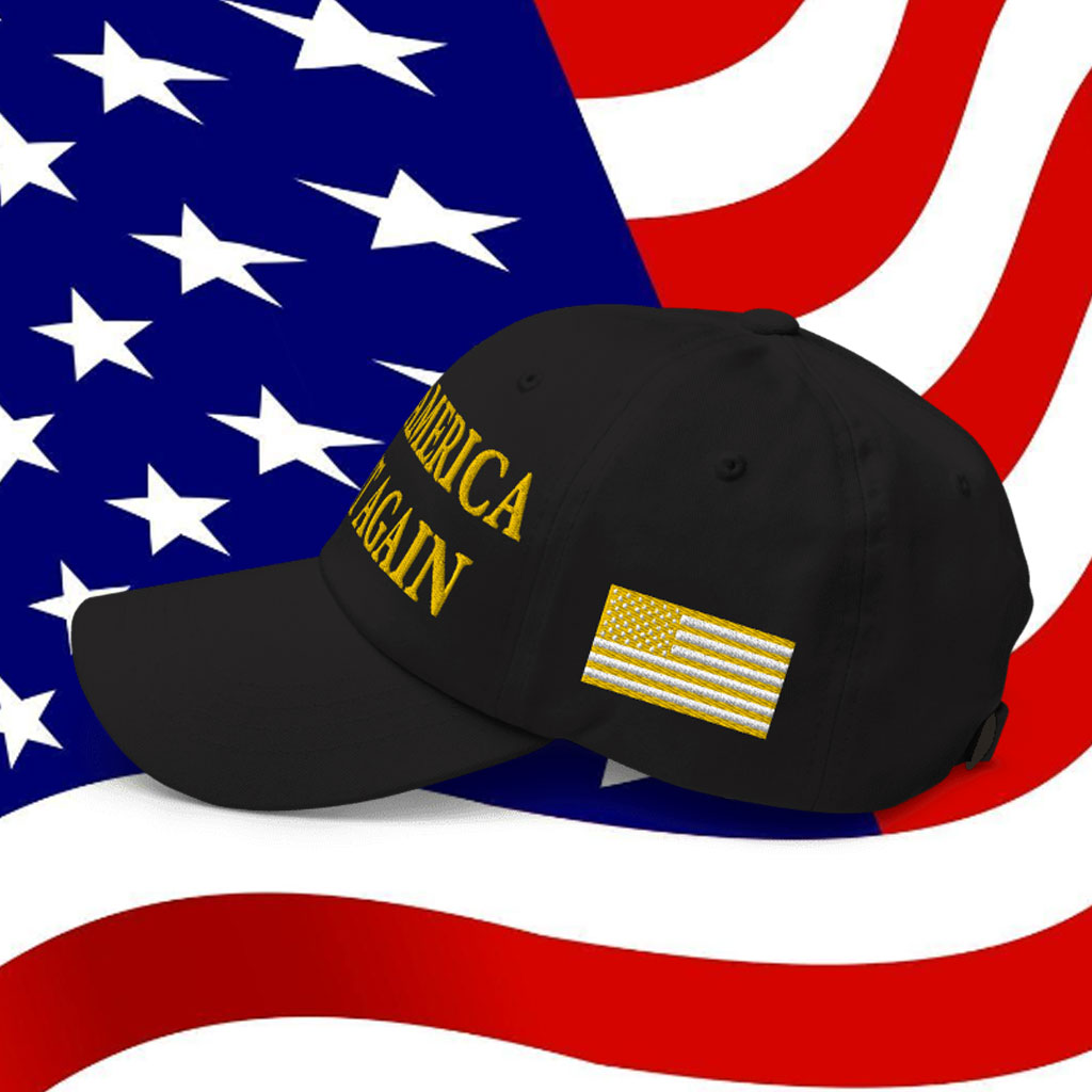 HOT! Gold Dark Maga Hat