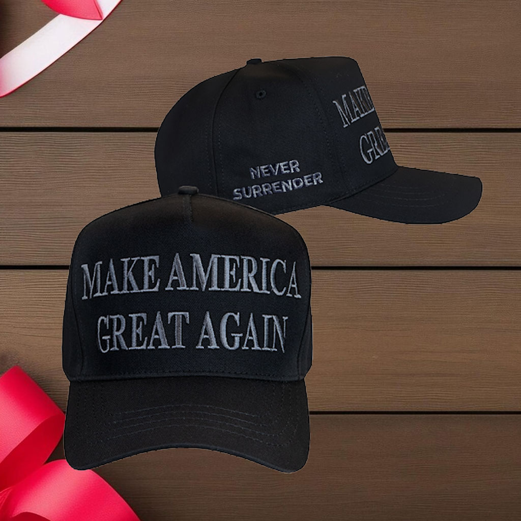 HOT! Trump Never Surrender Black MAGA Hat