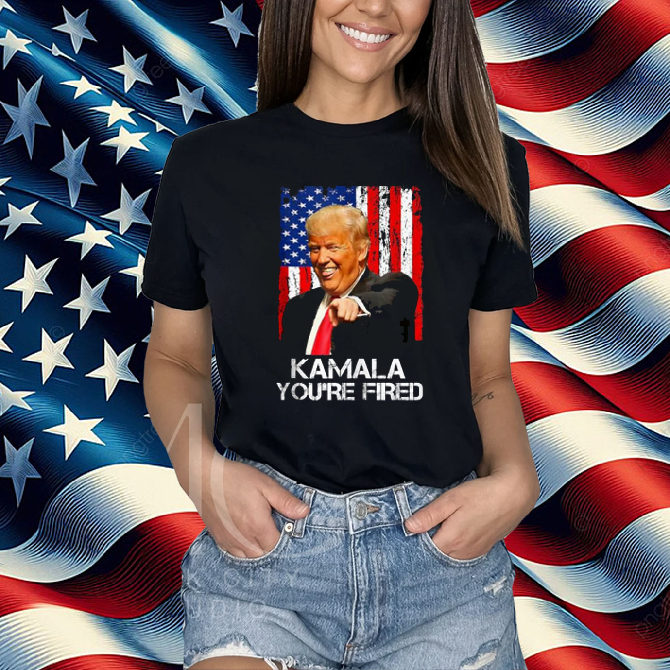 Kamala You're Fired Funny President Trump Laughing At Kamala Shirt