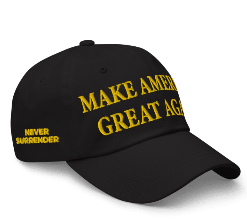 NEW! Gold Dark Maga Hat