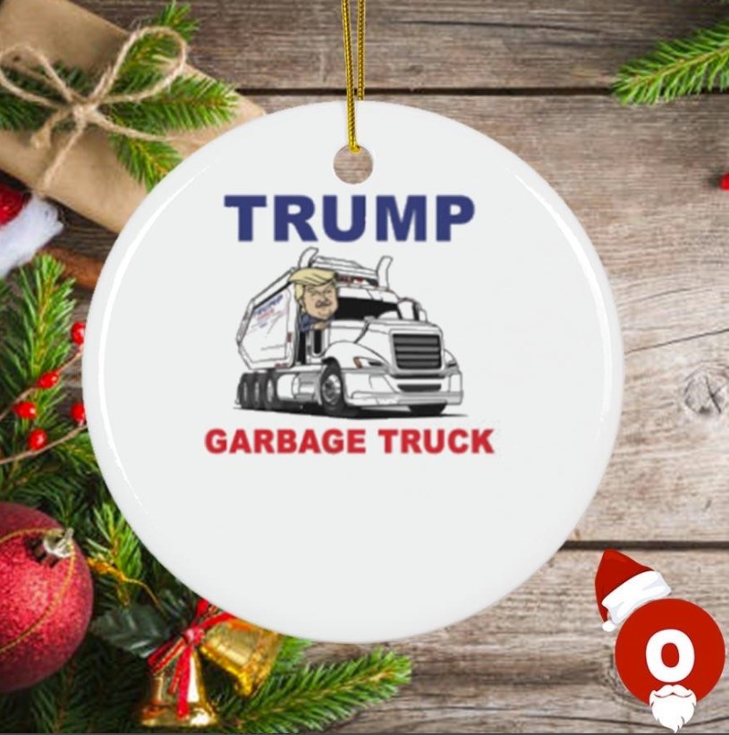 Official Donald trump garbage truck Ornament