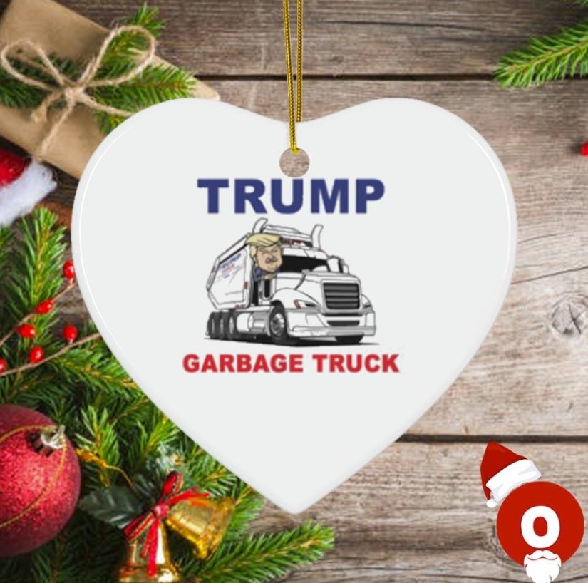 Official Donald trump garbage truck Ornament