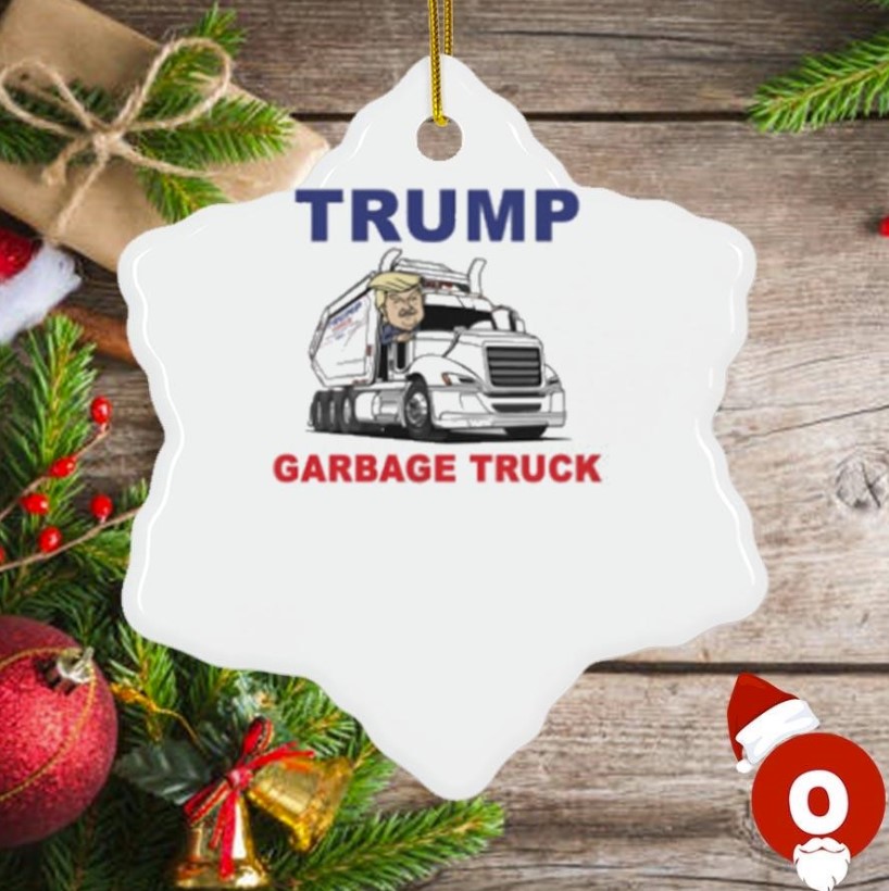 Official Donald trump garbage truck Ornament