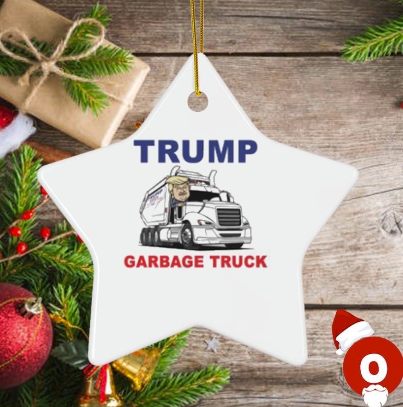 Official Donald trump garbage truck Ornament