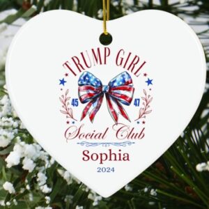 Personalized Trump Girl Christmas Ornament