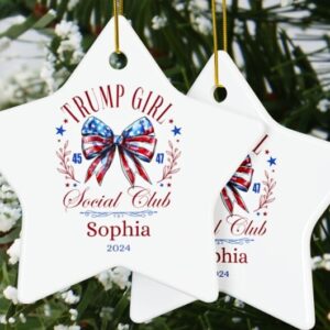 Personalized Trump Girl Christmas Ornament