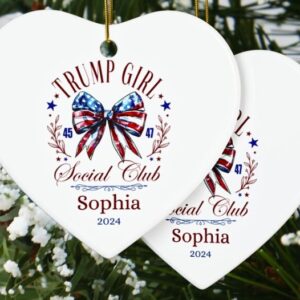 Personalized Trump Girl Christmas Ornament