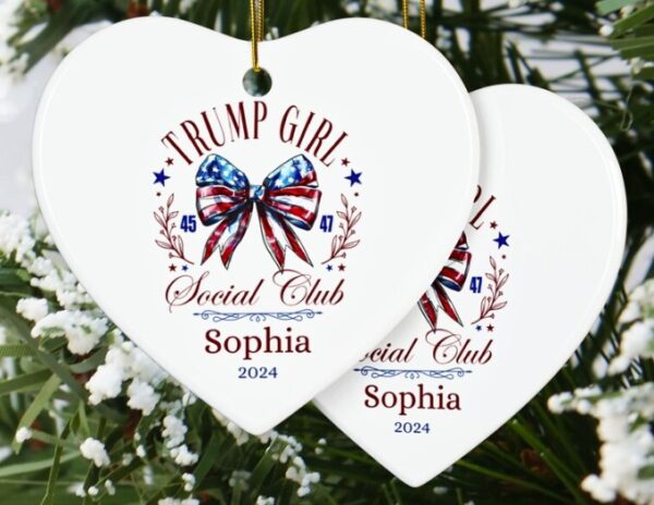 Personalized Trump Girl Christmas Ornament