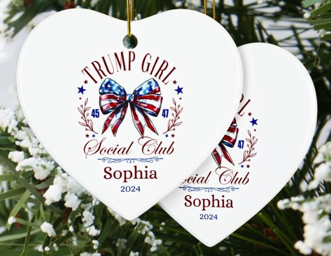 Personalized Trump Girl Christmas Ornament