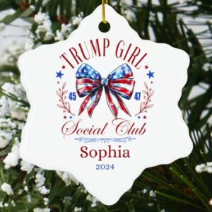 Personalized Trump Girl Christmas Ornament