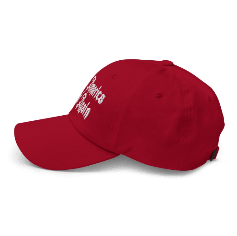 Red Dark Gothic MAGA 45-47 Hat