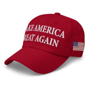 Red Dark MAGA 45-47 Hat Make America Great Again