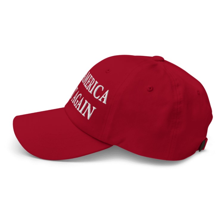 Red Dark MAGA 45-47 Hat