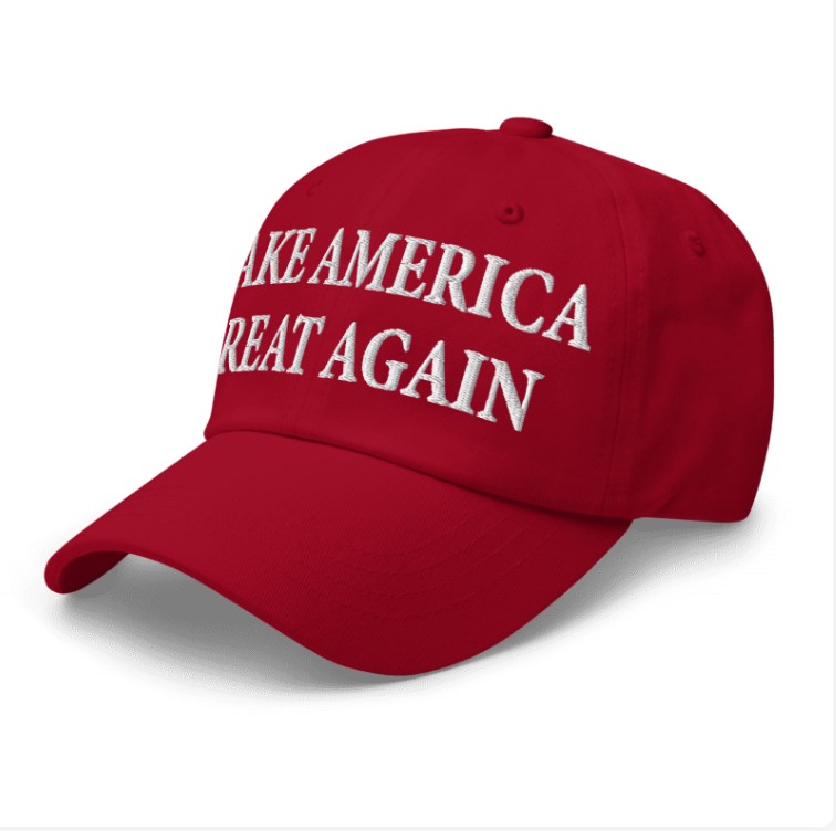 Red Dark MAGA 45-47 Hat