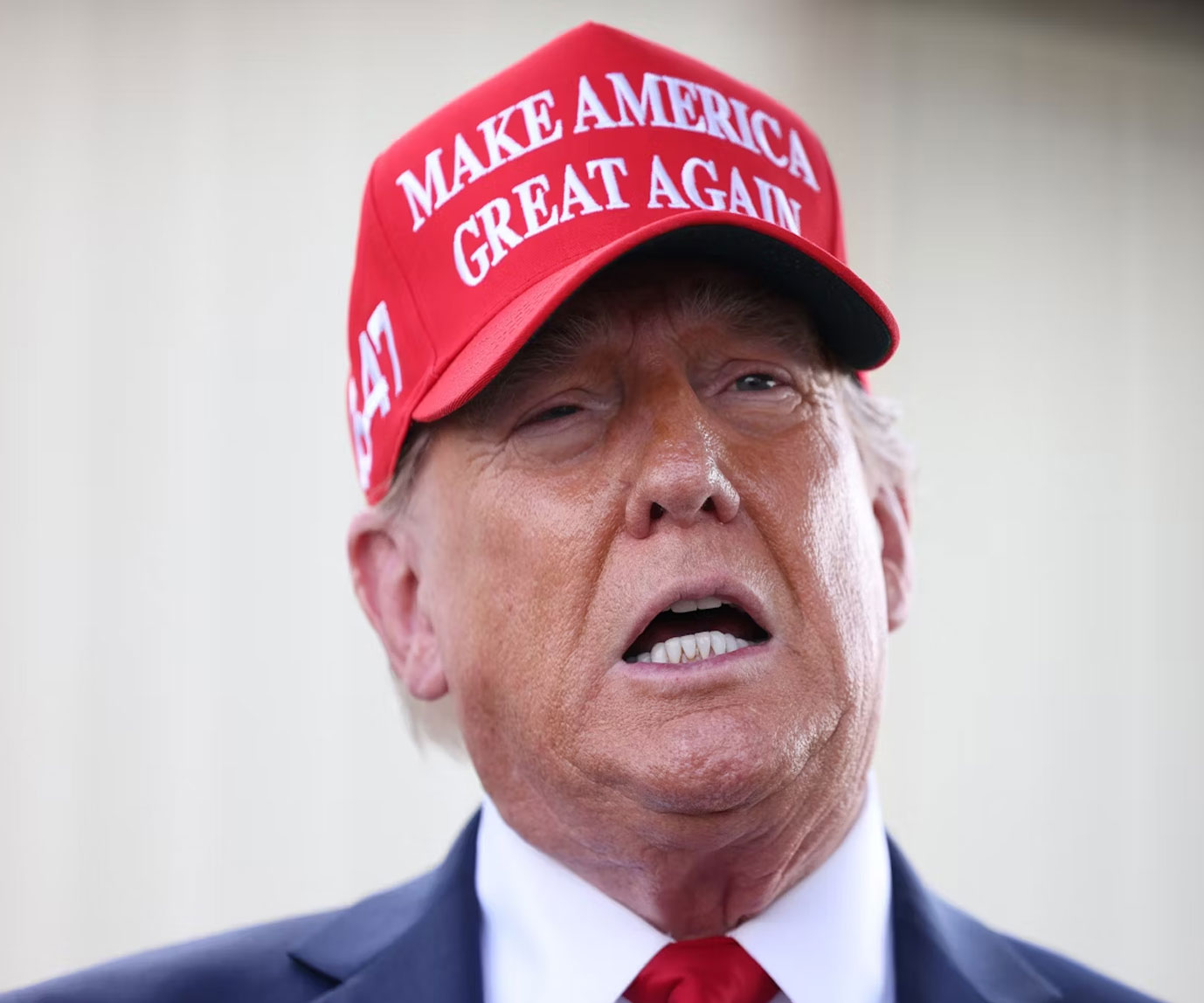 Red Trump MAGA 45-47 Hat Make America Great Again