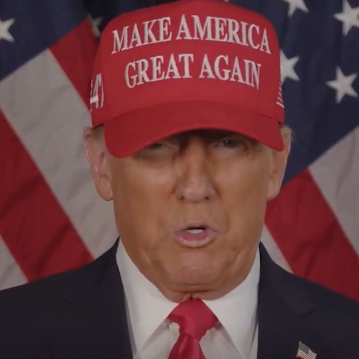 Red Trump MAGA 45-47 Hat