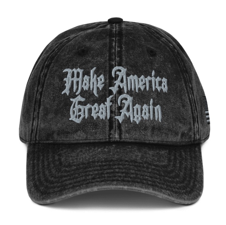 Trump Dark Gothic MAGA Vintage Cap