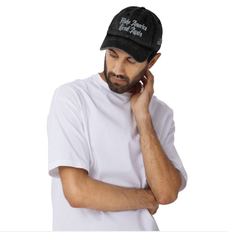 Trump Dark Gothic MAGA Vintage Cap