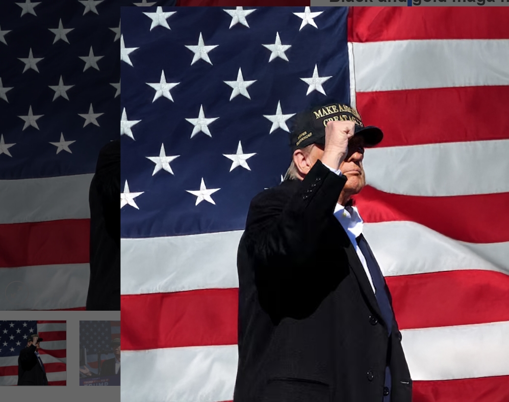 Trump Gold MAGA Hat Make America Great Again