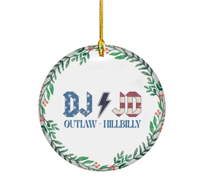 Trump I am Voting For The Outlaw and Hillbilly Ornament