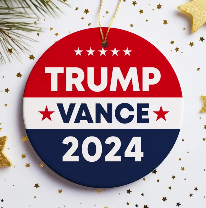 Trump Vance 2024 Christmas Ornament