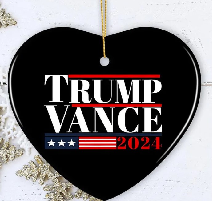 Trump Vance 2024 Election Support Ornament