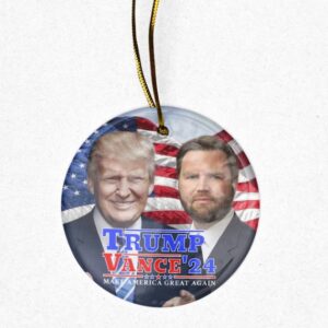 Trump Vance 2024, MAGA Republican Christmas Gift Ornament