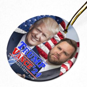 Trump Vance 2024, MAGA Republican Christmas Gift Ornament