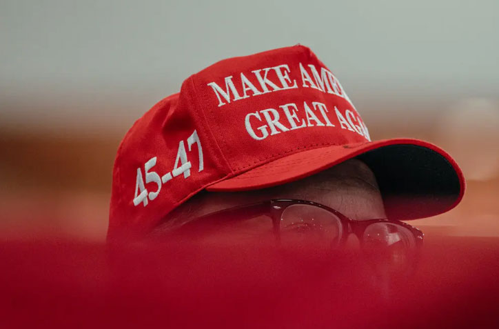 Red Trump MAGA 45-47 Hat