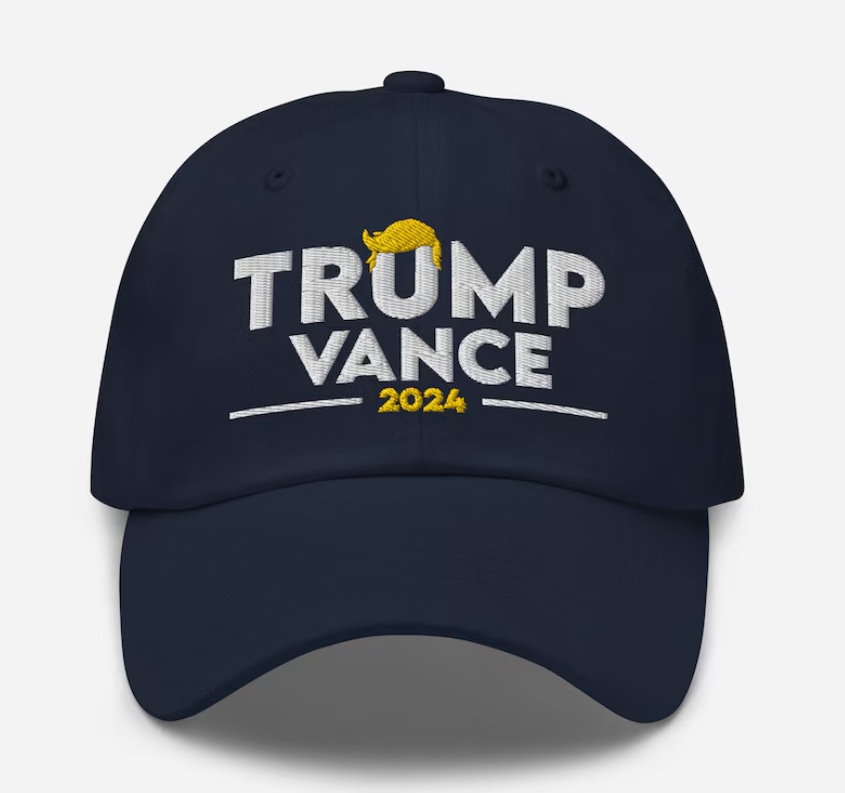TRUMP VANCE 2024 Campaign Hat Trump 45 47, Donald Trump Embroidered Dad Hat