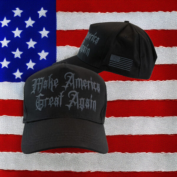 Donald Trump Gothic Dark Elon Musk Black MAGA Hat